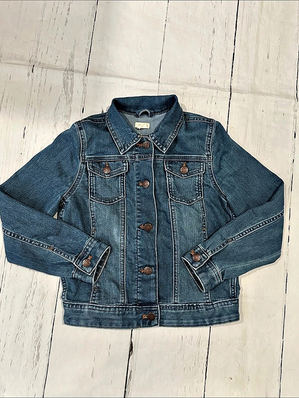 crewcuts J Crew Denim Jacket Girls Size 10 EUC